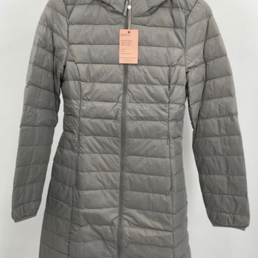 NWT Quince, Lightweight Down Filled Packable Puffer, Long Jacket, Size  Small - Picture 2 of 8